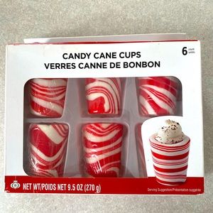 6 Wilton Peppermint Candy Shot Glasses for adult beverages or kids drinks